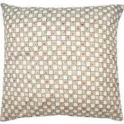 Clayre & Eef Kussenhoes 50x50 cm Groen Beige Polyester Bloemen