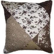 Clayre & Eef Kussenhoes 40x40 cm Bruin Polyester Bloemen