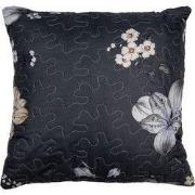 Clayre & Eef Kussenhoes 40x40 cm Grijs Beige Polyester Bloemen