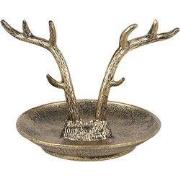 Clayre & Eef Decoratie schaal 11x9x8 cm Goudkleurig Metaal Gewei