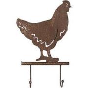 Clayre & Eef Wandkapstok Kip 21x5x33 cm Bruin Metaal