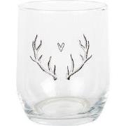 Clayre & Eef Waterglas 300 ml Transparant Glas Gewei