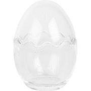 Clayre & Eef Voorraadpot Ei Ø 8x12 cm Transparant Glas