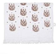 Clayre & Eef Gastendoekje 40x66 cm Wit Katoen Hert