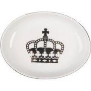 Clayre & Eef Zeepbakje 14x11x3 cm Wit Keramiek