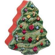 Clayre & Eef Bewaarblik Kerstboom 15x18x7 cm Groen Metaal