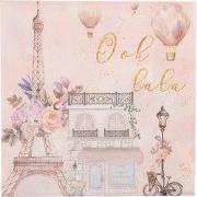 Clayre & Eef Servetten Papier Set van 20 33x33 cm Roze