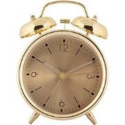 Clayre & Eef Wekker Analoog Ø 10x6x14 cm Goudkleurig Metaal
