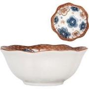 Clayre & Eef Kom 100 ml Wit Bruin Keramiek