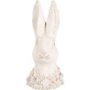 Clayre & Eef Decoratie Beeld Konijn 24 cm Beige Steen