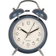 Clayre & Eef Wekker Analoog Ø 12x6x17 cm Blauw Metaal