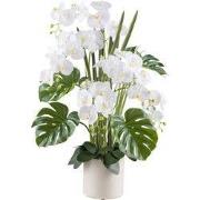 Kopu® Kunstbloem Orchidee 110 cm met 5 takken in Bloempot - Wit