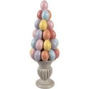 Clayre & Eef Decoratie Beeld Ei Ø 14x40 cm Meerkleurig Kunststof