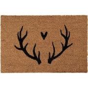 Clayre & Eef Deurmat 60x40 cm Bruin Kokos Gewei