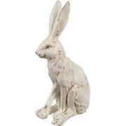 Clayre & Eef Decoratie Beeld Konijn 8x5x13 cm Wit Kunststof