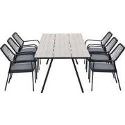 Garden Impressions Ross tuinset 7-delig zwart - Braga tuintafel 220x10...