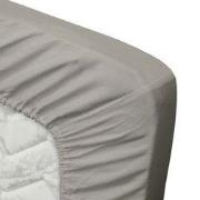 Ten Cate Katoensatijnen Topper Hoeslaken - 90x200 - Grijs