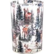 Clayre & Eef Theelichthouder Ø 12x18 cm Transparant Glas Hert