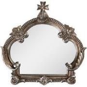 Clayre & Eef Spiegel Kroon 30x30 cm Zilverkleurig Kunststof