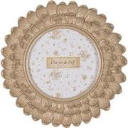 Clayre & Eef Fotolijst Ø 10 cm Beige Kunststof