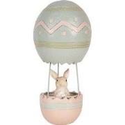 Clayre & Eef Decoratie Beeld Konijn Ø 12x25 cm Beige Kunststof