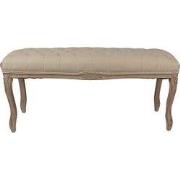 Clayre & Eef Bankje 112x36x50 cm Bruin Beige Hout