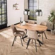 Hoyz Collection - Eetkamertafel 150 Arhus Solid - Massief Acacia Natur...