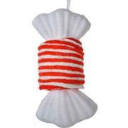 Clayre & Eef Kersthanger 11x8x20 cm Wit Rood Synthetisch