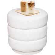 MISOU Poef - Teddy Stoel - Teddy Poef - Rond - Hocker - Bijzettafel - ...