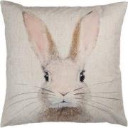 Clayre & Eef Kussenhoes 45x45 cm Beige Polyester Konijn