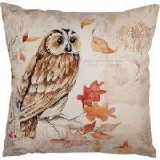 Clayre & Eef Kussenhoes 45x45 cm Beige Polyester Uil