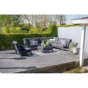 Lounge hoekbank Lincoln - met lounge fauteuil - 5-persoons