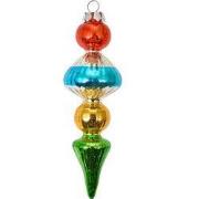 Clayre & Eef Kersthanger Ø 5x16 cm Meerkleurig Glas