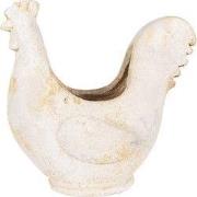 Clayre & Eef Bloempot Kip 36x18x35 cm Beige Keramisch materiaal