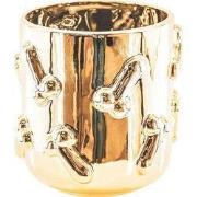 Pot - Dick - Ceramics  - Gold - 17,5x17,5x17,5cm