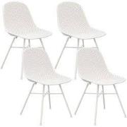 Set van 4 Kick tuinstoel Sol - Wit