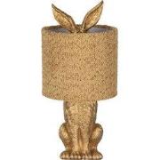 Clayre & Eef Tafellamp Konijn Ø 20x43 cm Goudkleurig Kunststof