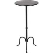 Clayre & Eef Bijzettafel Ø 38x78 cm Zwart Metaal