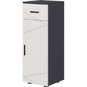 Badkamerkast halfhoog 2 deurskast 30x60x80 cm - Antracietgrijs / Wit