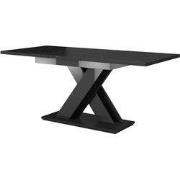 Meubella - Eetkamertafel Bari - Zwart marmerlook - 180 cm - Uitschuifb...