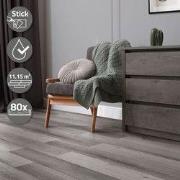 Set van 5 luxe PVC klevende vinylvloeren voor 2,23 m² grenen grijs 2 m...