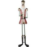 Clayre & Eef Kerstdecoratie Beeld Notenkraker 39x39x174 cm Rood Metaal