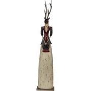 Clayre & Eef Decoratie Beeld Hert 17x10x86 cm Bruin Metaal