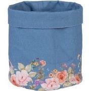 Clayre & Eef Broodmand Ø 15x16 cm Blauw Katoen Bloemen