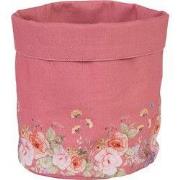 Clayre & Eef Broodmand Ø 15x16 cm Roze Katoen Bloemen