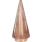 Clayre & Eef Kerstdecoratie Beeld Kerstboom Ø 11x26 cm Bruin Glas