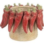 Clayre & Eef Bloempot Ø 17x13 cm Beige Terracotta