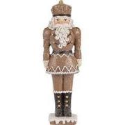 Clayre & Eef Kerstdecoratie Beeld Notenkraker 6x5x18 cm Bruin Kunststo...