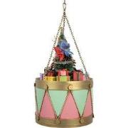 Clayre & Eef Decoratie Beeld Trommel Ø 21x34/43 cm Roze Groen Metaal