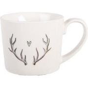 Clayre & Eef Mok 275 ml Wit Porselein Hert